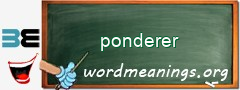 WordMeaning blackboard for ponderer